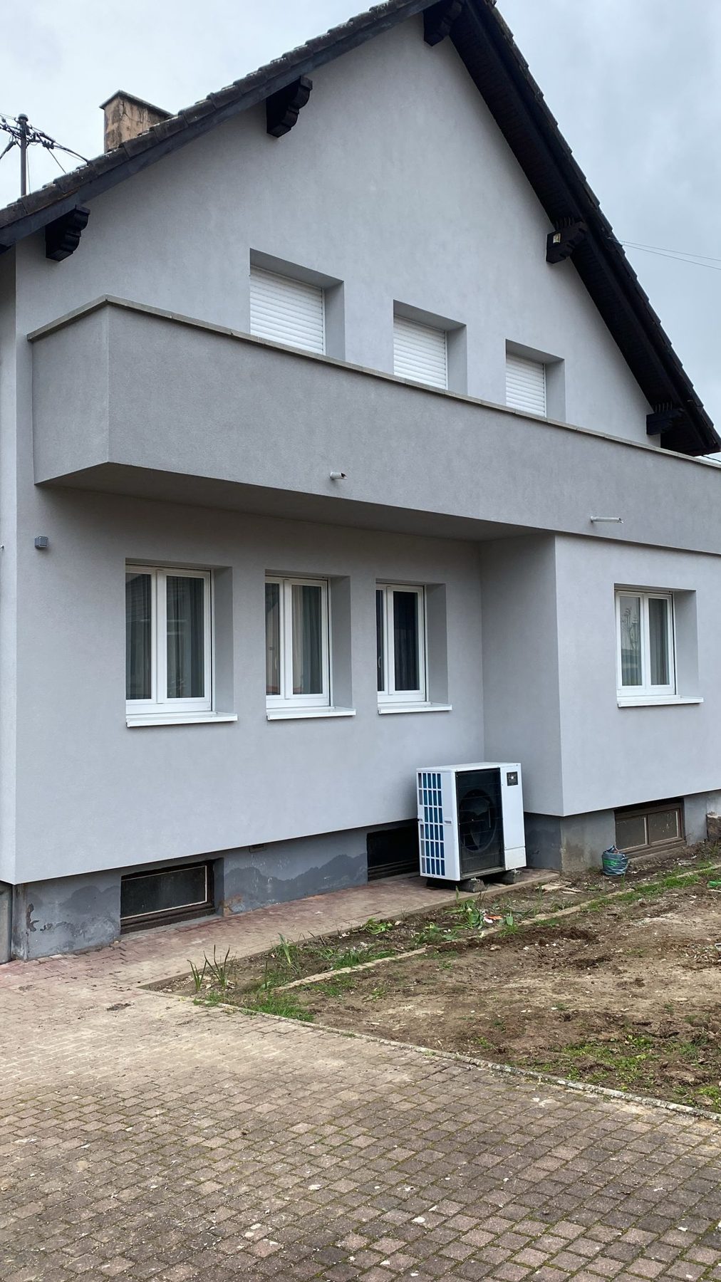 Maison individuelle après isolation par l'extérieur, Bas-Rhin